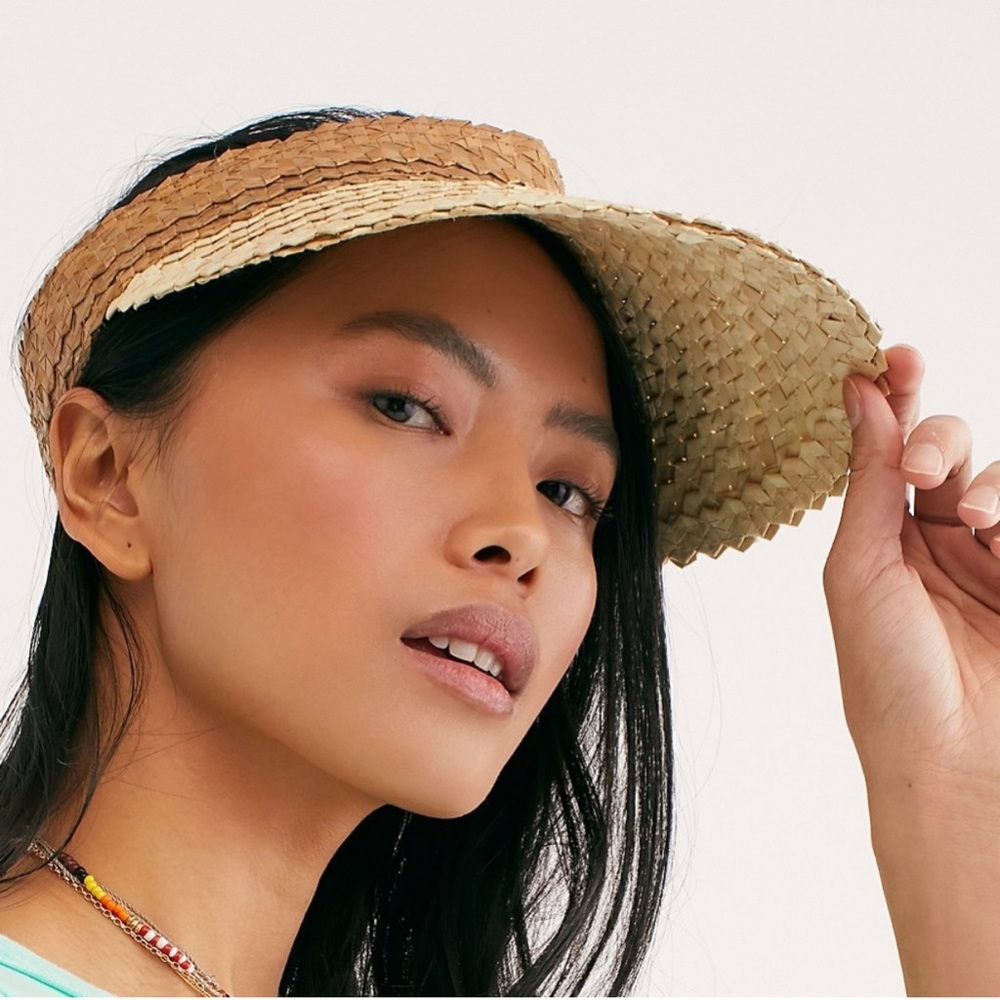 EUC Free People Beachgold Baha Colorblock Visor